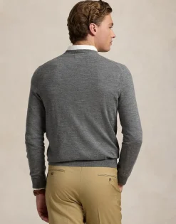 Slim Fit Washable Wool Crewneck Sweater><noscript><img width=