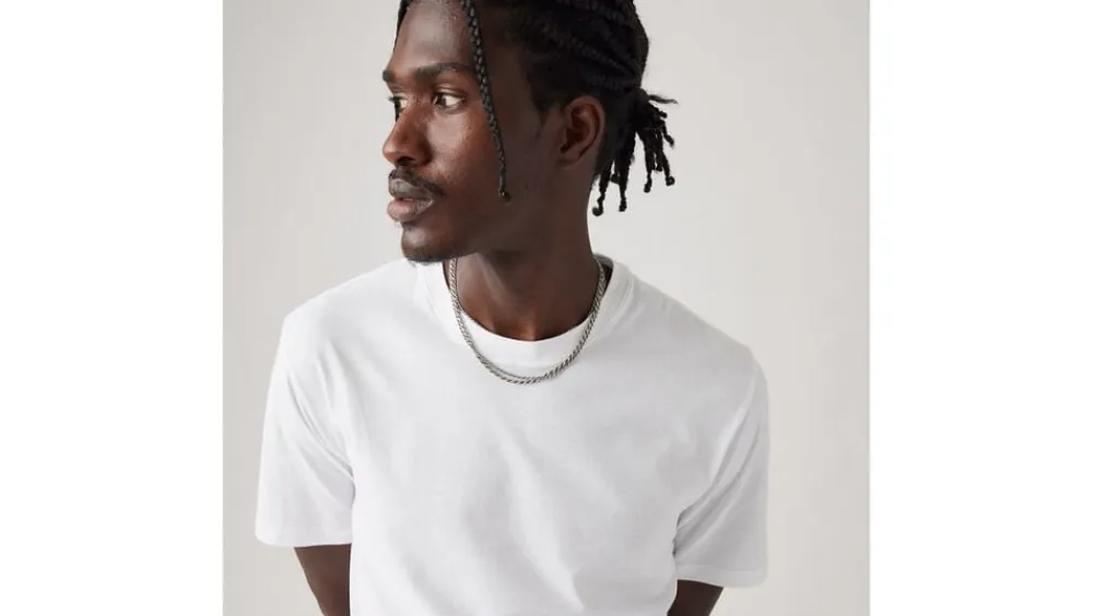 Levi's SLIM 2PK CREWNECK 1 TWOPACK TE Hvid Sale