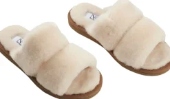 NATURES Collection Slippers Straps (of 100% New Zealand Sheepskin) Natur Nature Outlet