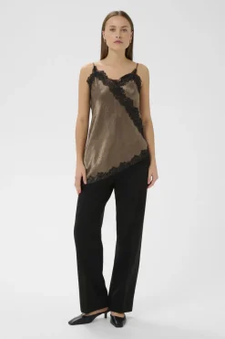 Soaked in Luxury SLIrianne Lace Top Morel New