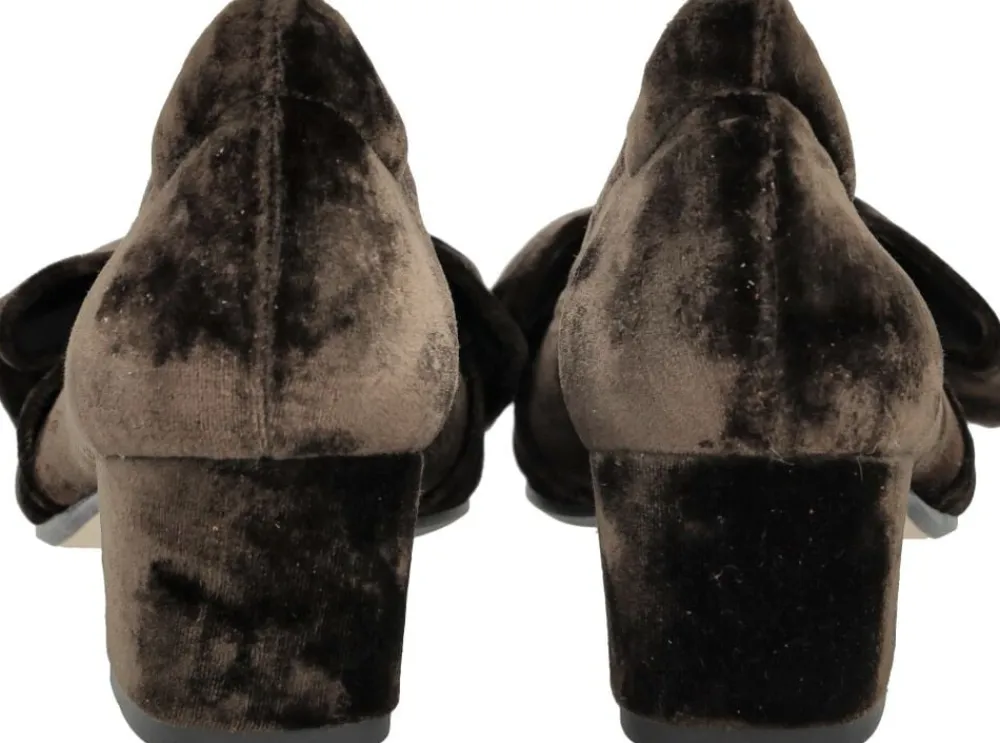 Sløjfe pump i blød velour>ANGULUS Discount