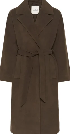 Soaked in Luxury SLRubie Belted Coat Hot fudge Discount