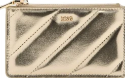 MANGO Small quilted wallet Gold Clearance