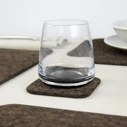 LIGA Smoked Cork Firkantet Glasbrik Sæt