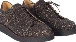 ANGULUS Sneaker i glitter på plateausål 2487/2193 brown glitter/dark b Hot
