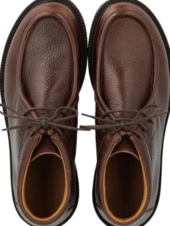 ANGULUS Snøresko med dekorativ rand 2505 dark brown Hot