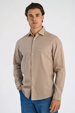 Lindbergh Soft indigo stretch shirt L/S