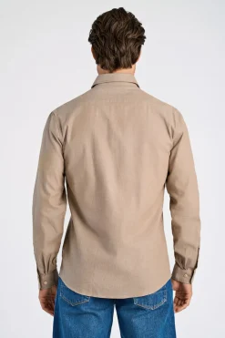 Lindbergh Soft indigo stretch shirt L/S