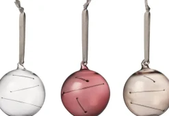 Iittala Sol glaskugler 8 cm 3-pak klar-calluna-linen