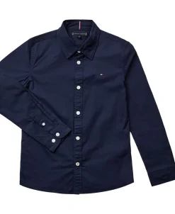 Børn Tommy Hilfiger SOLID STRETCH POPLIN SHIRT L/S