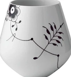 Royal Copenhagen Sort Mega Riflet 20,5 cm. vase Best
