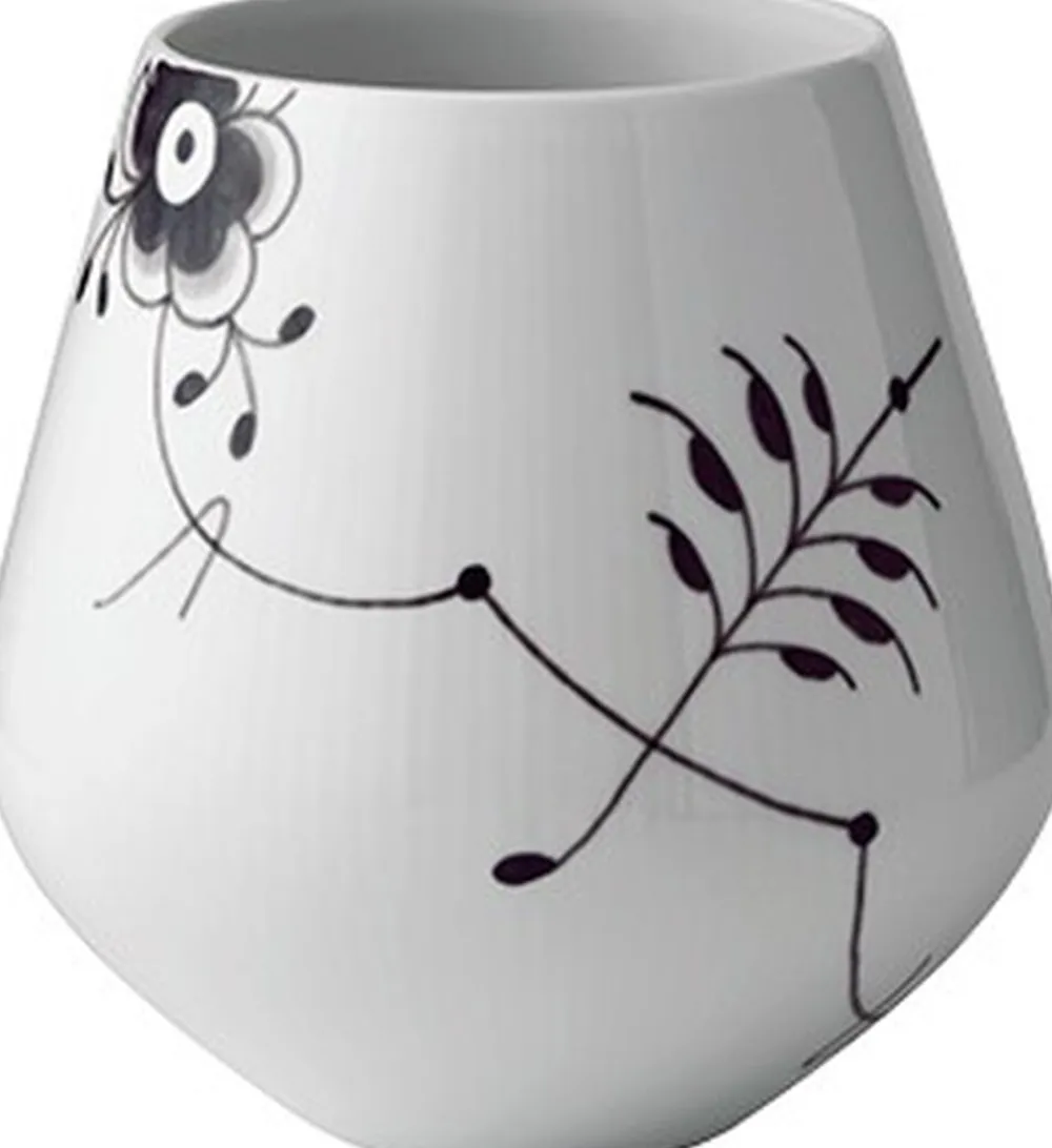 Royal Copenhagen Sort Mega Riflet 20,5 cm. vase Best