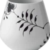Royal Copenhagen Sort Mega Riflet 15 cm. vase