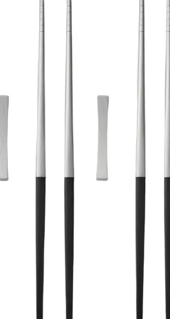 Gense Spisepinde-sæt Focus de Luxe 23 cm 6 dele Sort/Mat stål