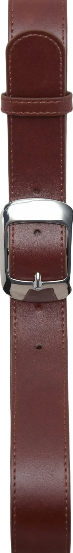 MANGO Square buckle belt Brown Outlet