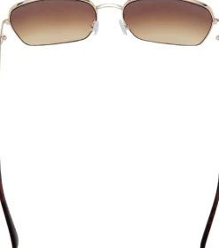 MANGO Square metallic frame sunglasses Gold Discount