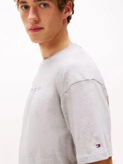 Tommy Hilfiger SS TEE CONT. LOGO Light grey heather Outlet