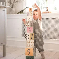 Børn Sebra Stabelkasser, 10 stk. , World of