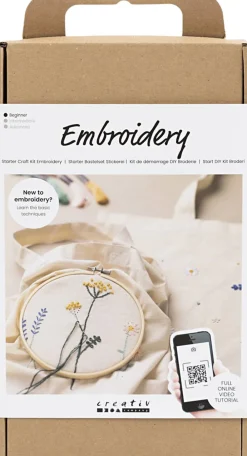 Børn Creativ Company Start DIY Kit Broderi, Blomster