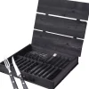 Gense Steakbestik/grillbestik Old Farmer black 12 dele Sort/Stål Hot
