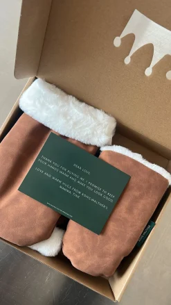 Kong Walther Østerbro Handsker Brown faux suede Clearance