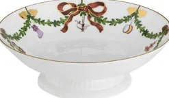 Stjerne Riflet Jul 18 cm. skål på fod>Royal Copenhagen Outlet