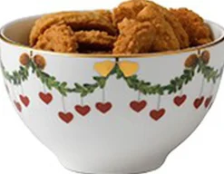 Royal Copenhagen Stjerne Riflet Jul konfekt skål Hot