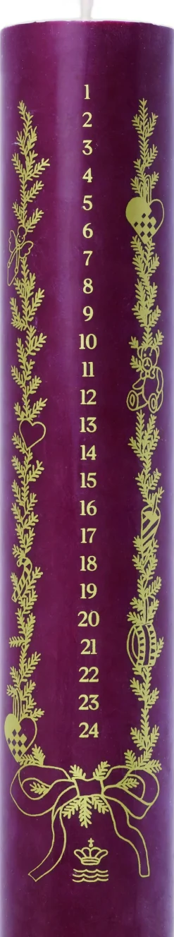 Royal Copenhagen Stjerne Riflet kalenderlys rød Outlet