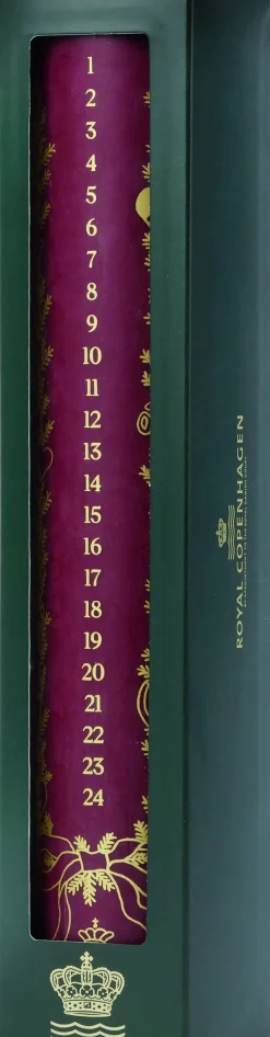 Royal Copenhagen Stjerne Riflet kalenderlys rød Outlet