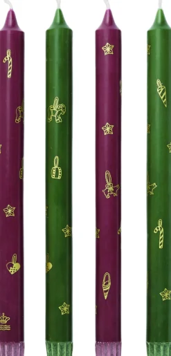 Royal Copenhagen Stjerner Riflet Jul lys 4 stk.