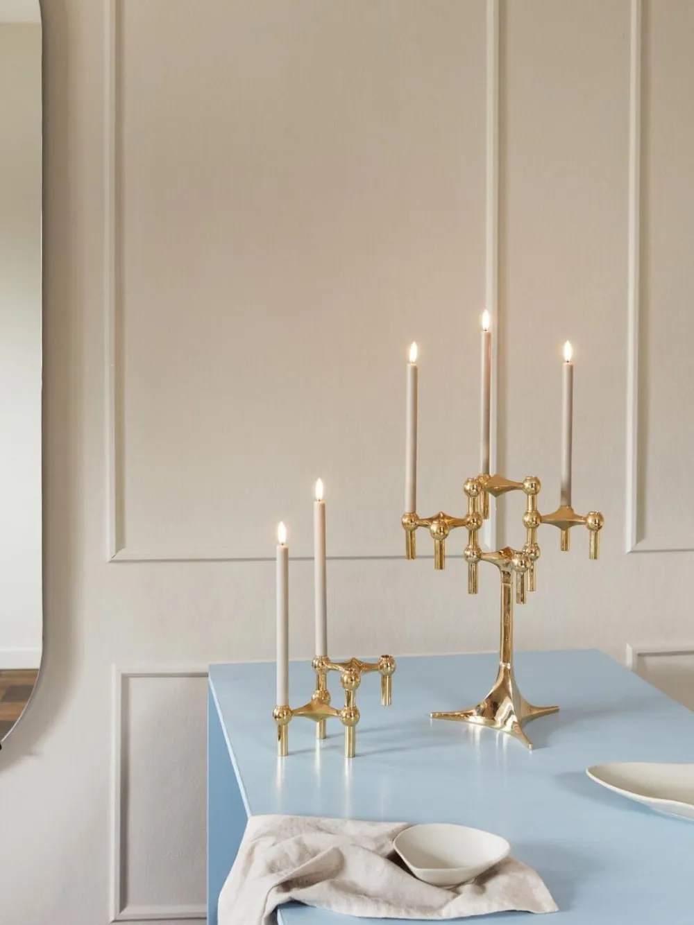 STOFF Nagel ® lysestage messing