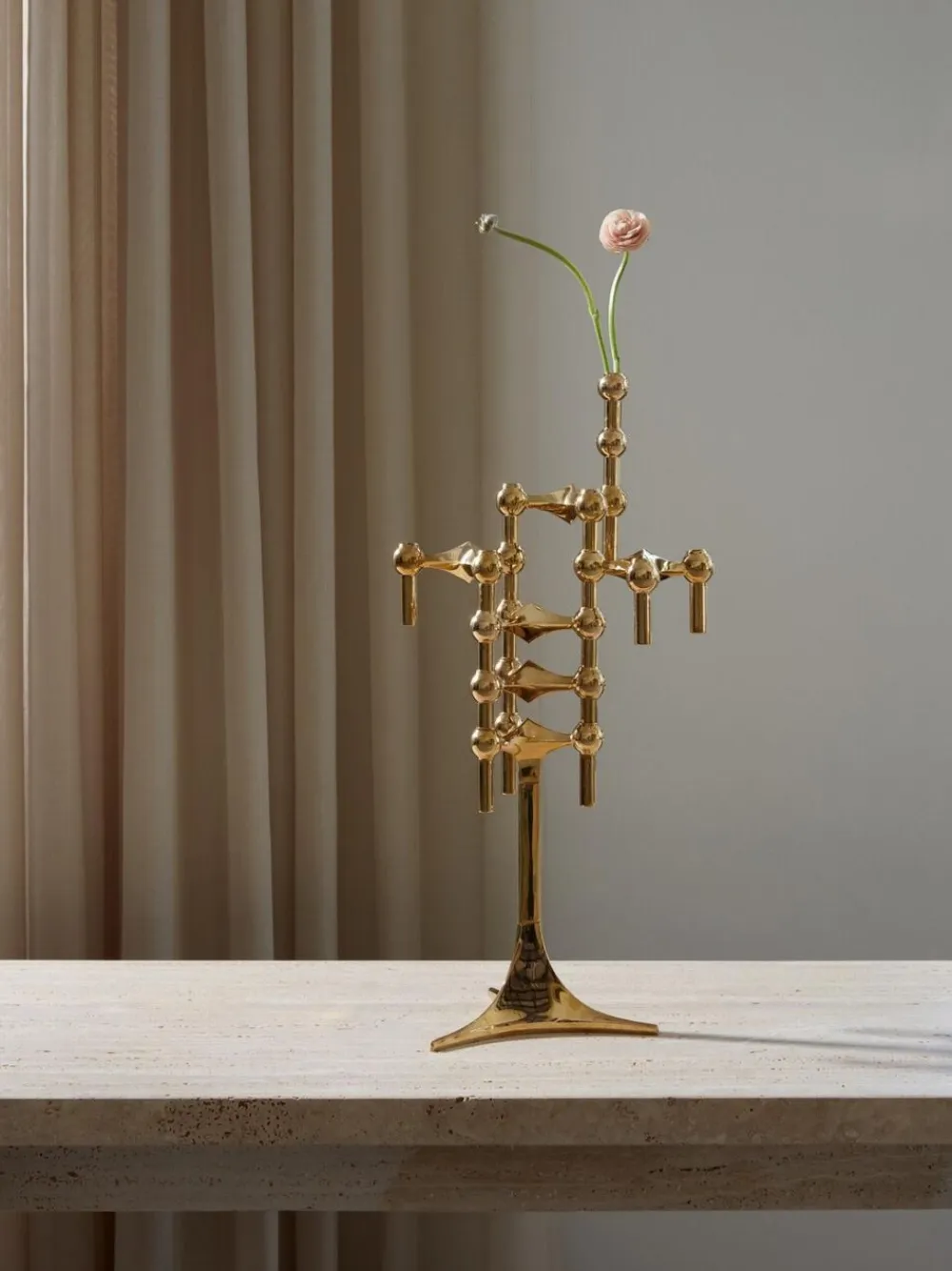 STOFF Nagel ® lysestage messing