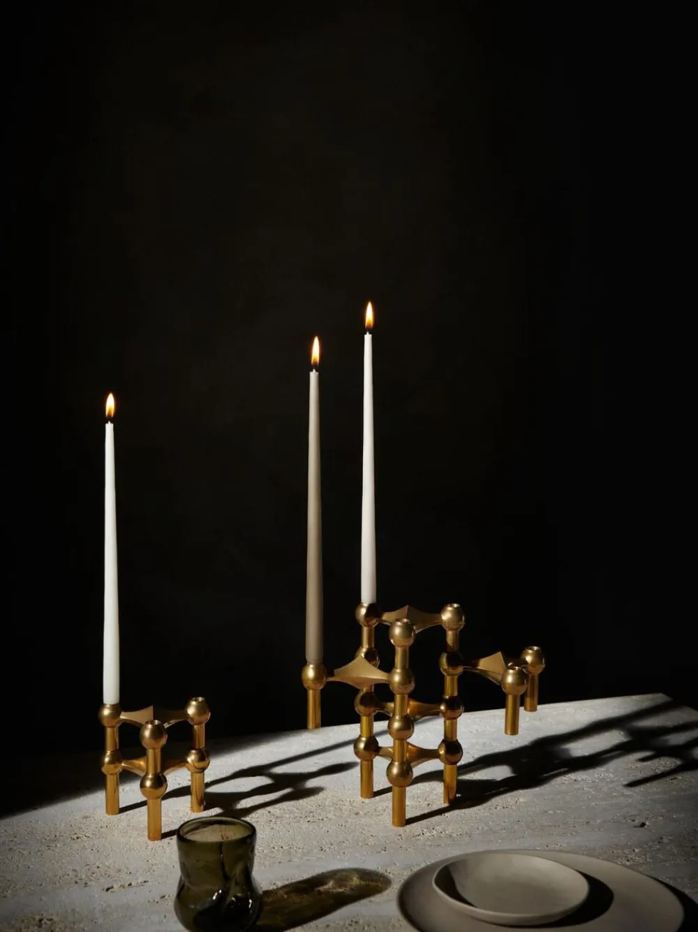 STOFF Nagel ® lysestage messing