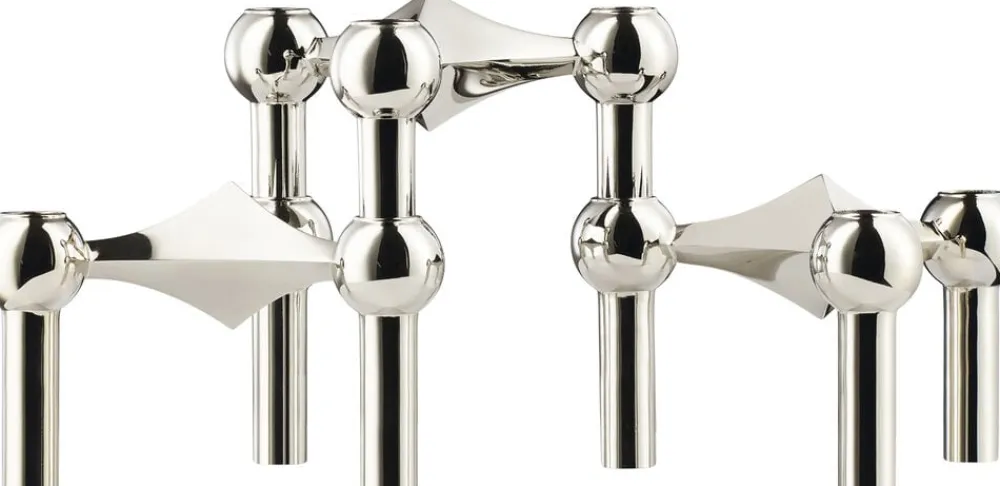 STOFF Nagel ® 3-pak lysestage krom