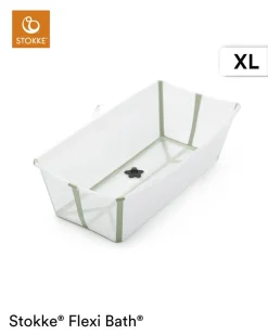 Børn Stokke FlexiBath XL Transperent Green