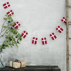 Langkilde & Søn Stor flagranke med Dannebrogsflag