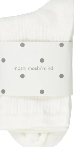 moshi moshi mind story rib socks Ecru Online