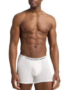 Polo Ralph Lauren Stretch Cotton Boxer Brief 3-Pack 3pk black aopp/brcly htr/white Discount