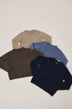 Magasin du Nord Collection Strikka RWS wool & cashmere pullover Navy New