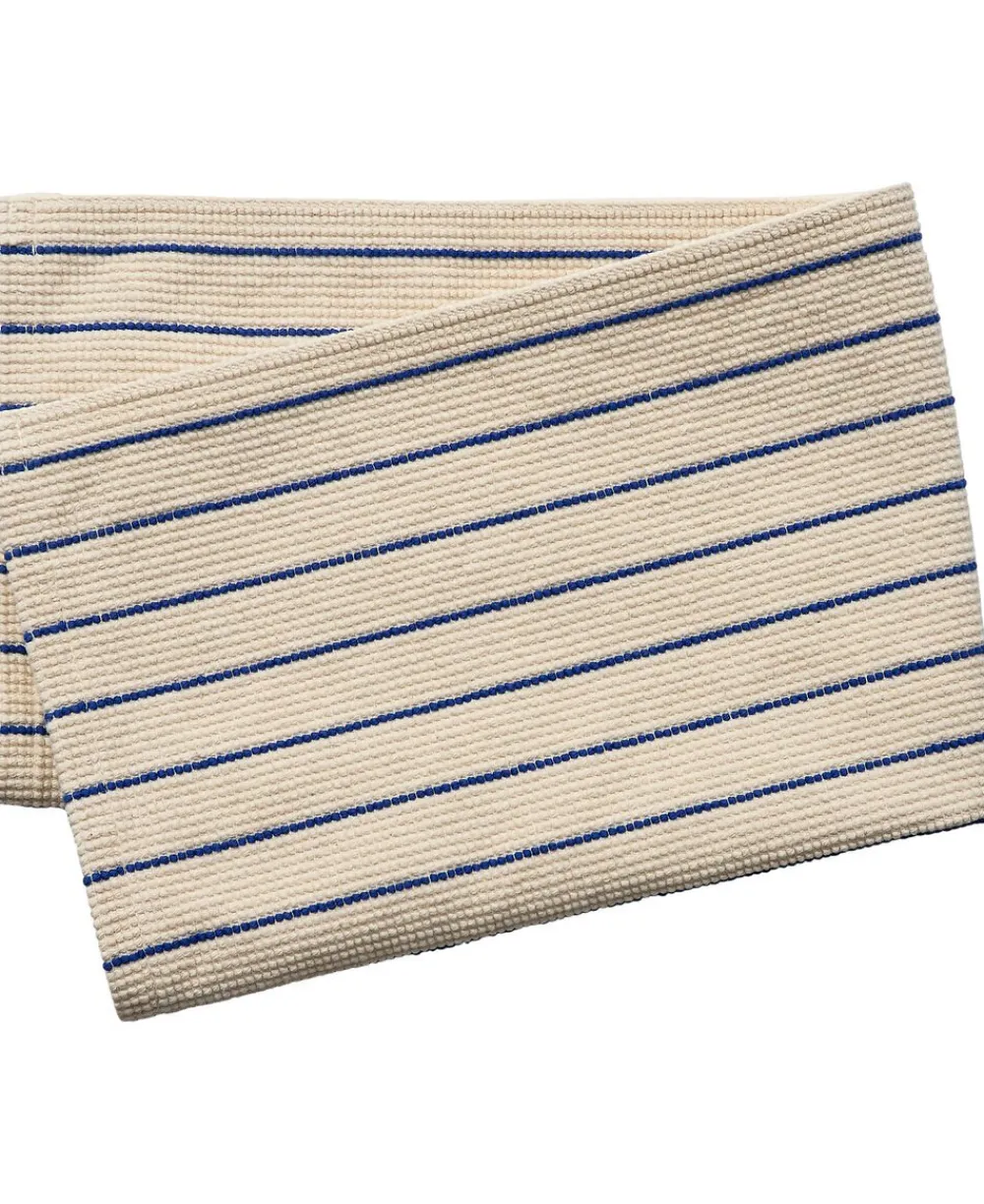 Magasin du Nord Collection Stripe bathmat 50x80cm surf the web/ecru Online
