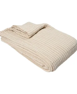 Stripe bedspread 230x260cm beige stripe>Magasin du Nord Collection Outlet