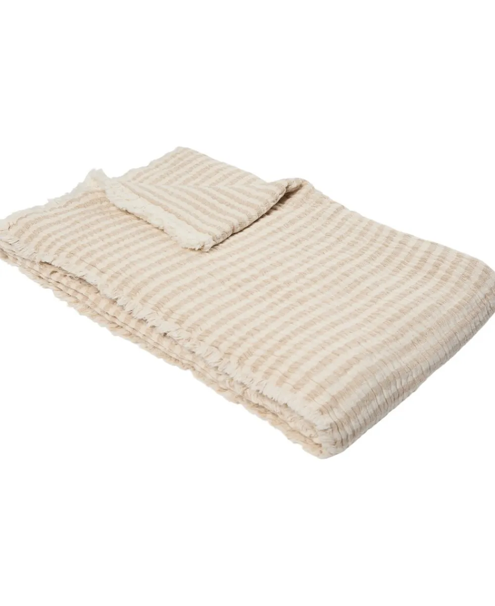 Magasin du Nord Collection Stripe throw 130x200cm beige stripe