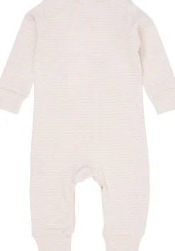 Copenhagen Colors STRIPED LONG SLEEVED ROMPER W. LAPNECK Pink stripe Discount