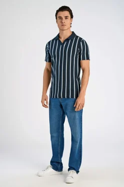 Striped piqué polo shirt S/S><noscript><img width=
