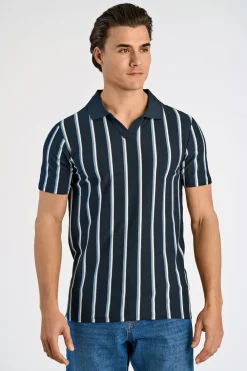 Striped piqué polo shirt S/S><noscript><img width=