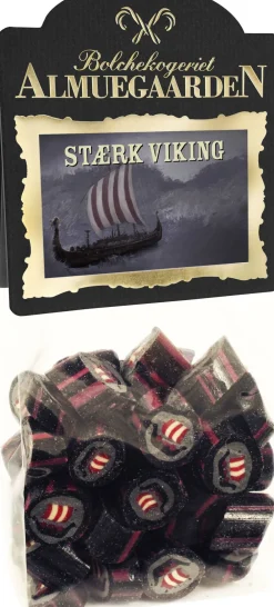 Almuegaarden Stærke Vikinge bolcher med smag af pebret salmiak-lakrids