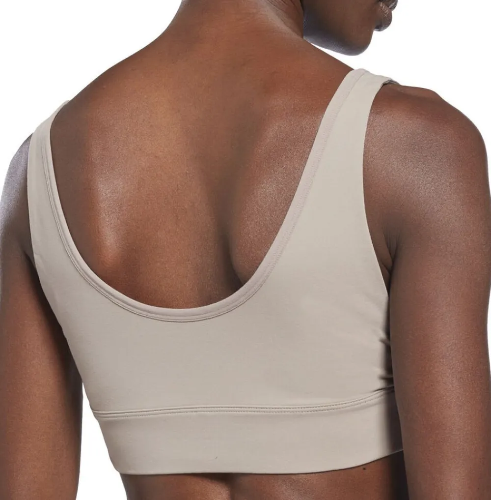 Reebok Studio Stripped Minimalist sports bh Brun Sale