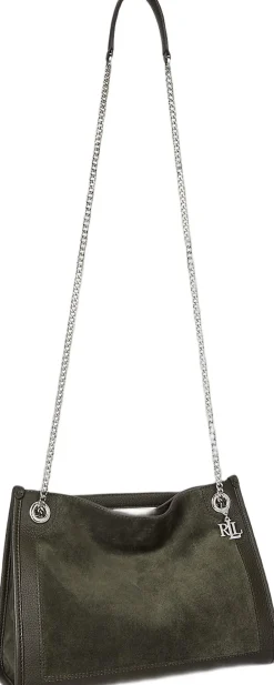 Dame Lauren Ralph Lauren Suede & Leather Medium Bradley Tote Bag