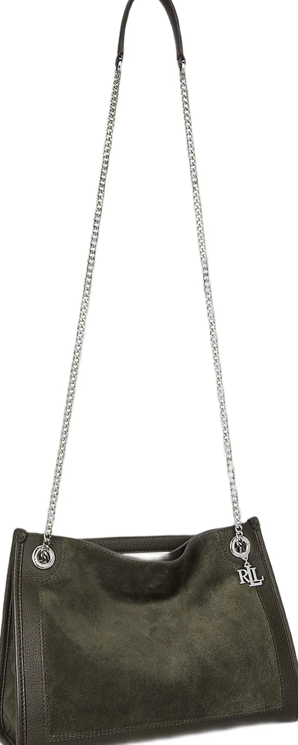 Dame Lauren Ralph Lauren Suede & Leather Medium Bradley Tote Bag