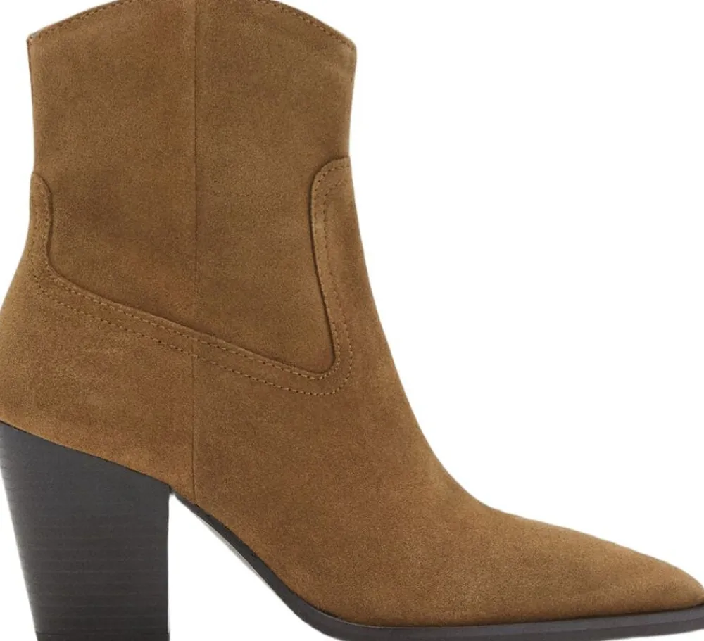Dame MANGO Suede block-heel boots